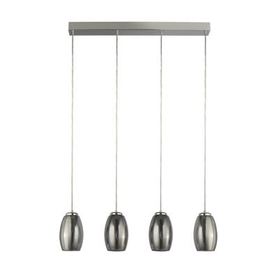 Searchlight Eetkamer hanglampCyclone chroom met smoke glas - 97292-4SM