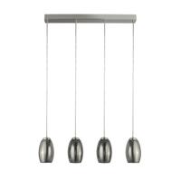 Searchlight Eetkamer hanglampCyclone chroom met smoke glas - 97292-4SM