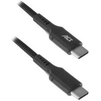 ACT USB 2.0 laad- en datakabel C male - C male 1 meter, nylon