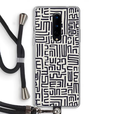 Moroccan Print: OnePlus 8 Transparant Hoesje met koord