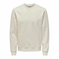 Herensweater zonder Capuchon Only & Sons Onsdan Unshed Reg Crew Neck Wit - Maat: L