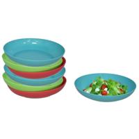 Gerimport Picknick/camping borden set - 18x stuks - multi kleuren - kunststof - herbruikbaar