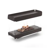 Forma 1200 Island - Ingebouwde Vierzijdige Bio-ethanolhaard met FLA4 990 Logs-brander