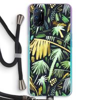Tropical Palms Dark: Oppo A72 Transparant Hoesje met koord