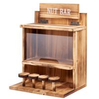 Houten eekhoorn voederhuis / silo - 24 x 20 cm - voor eekhoorns - voederhuisje