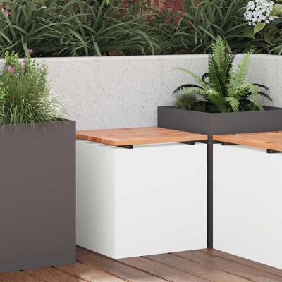 Tuinbank Wit 40 x 40 x 43 cm Staal