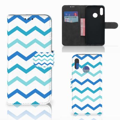 Honor 10 Lite | Telefoon Hoesje | Zigzag Blauw