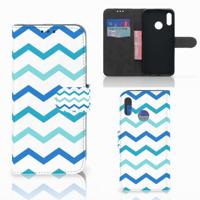 Honor 10 Lite | Telefoon Hoesje | Zigzag Blauw