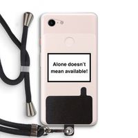 Alone: Pixel 3 XL Transparant Hoesje met koord