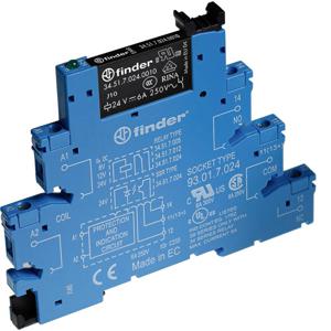 Finder 38.51.7.012.4050 Koppelrelais 12 V/DC 6 A 1x wisselcontact 1 stuk(s)