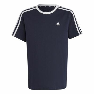 T-Shirt met Korte Mouwen Adidas 3S Badge of Sport Zwart - Maat: 9-10 Jaar
