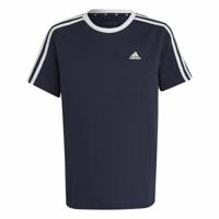 T-Shirt met Korte Mouwen Adidas 3S Badge of Sport Zwart - Maat: 9-10 Jaar