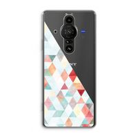 Gekleurde driehoekjes pastel: Sony Xperia Pro-I Transparant Hoesje
