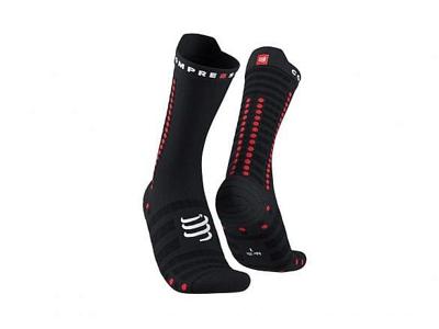 Compressport Pro racing v4.0 high cut fietssokken zwart
