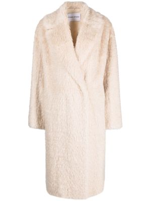 STAND STUDIO manteau long en fourrure artificielle - Tons neutres