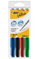 Bic whiteboardmarker Velleda 1741, in geassorteerde kleuren, etui van 4 stuks - thumbnail