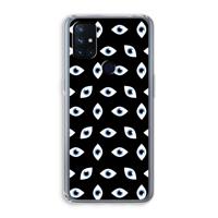 Eyes pattern: OnePlus Nord N10 5G Transparant Hoesje - thumbnail