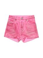 Diesel Kids short en coton à fini enduit - Rose