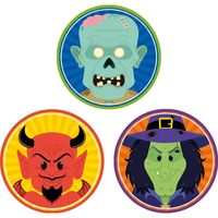 30x Halloween onderzetters duivel/heks/zombie