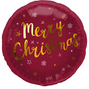 Folieballon &apos;Merry Christmas&apos; Rood (45cm)