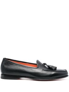 Santoni Andrea tassel-detail leather loafers - Noir