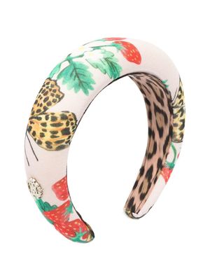 Roberto Cavalli Junior serre-tête à motif graphique - Rose