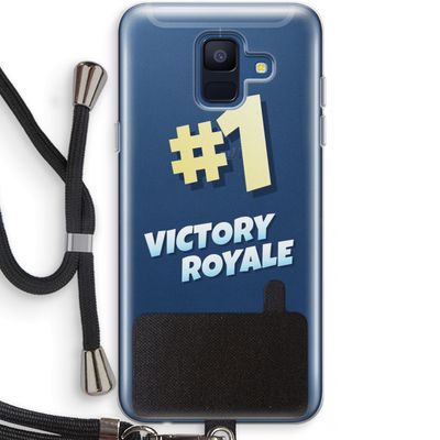 Victory Royale: Samsung Galaxy A6 (2018) Transparant Hoesje met koord