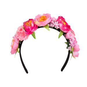 Boland Carnaval verkleed Tiara/diadeem - Tropische bloemen - dames/meisjes - Fantasy/Tropical/Hawaii thema   -