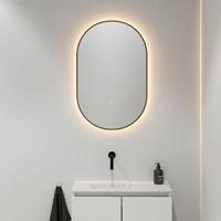 Mondiaz Glow ovale spiegel 45x90cm met verlichting rust - thumbnail