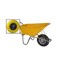 Little Jumbo Bouwkruiwagen HDPE geel anti-lek wiel 100 liter - 1251000885