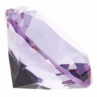 Lila paarse nep diamant 5 cm van glas   -