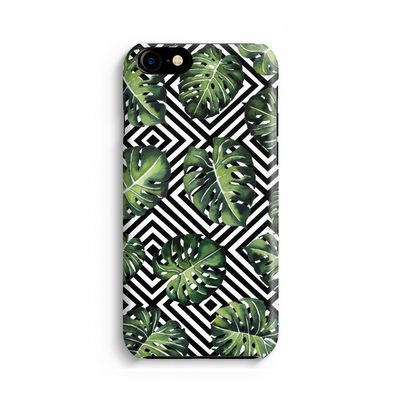 Geometrische jungle: Volledig geprint iPhone SE 2020 Hoesje