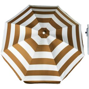 Parasol - goud - D160 cm - incl. draagtas - parasolharing - 49 cm