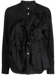 Comme Des Garçons chemise à volants - Noir
