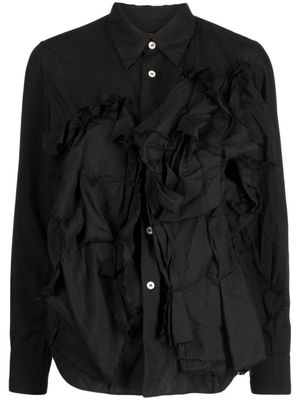 Comme Des Garçons chemise à volants - Noir