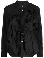 Comme Des Garçons chemise à volants - Noir