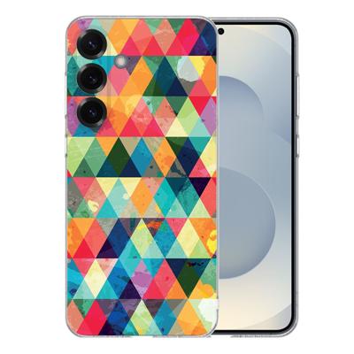 TPU Hoesje Samsung Galaxy S25 Plus - Geruit Backcover TPU Hoesje Samsung Galaxy S25 Plus - Geruit Backcover
