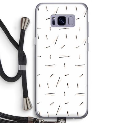 Hipster stripes: Samsung Galaxy S8 Transparant Hoesje met koord