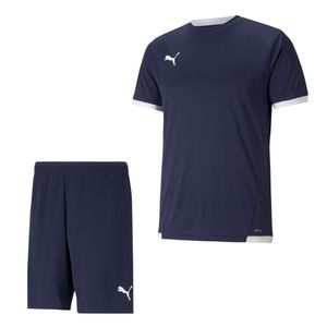 PUMA teamLIGA Trainingsset Donkerblauw Wit