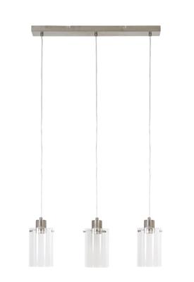 Light & Living Hanglamp 'Vancouver' 3-Lamps, nik. satijn-glas
