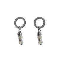 Flow Jewels Hang Oorbellen Rio Wit | Zilver