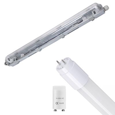LED Waterdichte TL Armatuur met T8 G13 Buis - Velvalux Strela - 60cm - Enkel - Koppelbaar - Waterdicht IP65 - 8W 960lm - 840 Natuurlijk Wit 4000K | Vervangt 69W