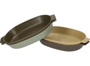 Norlander Outdoor borden - Camping servies - Ovale borden - 24 x 14 x 3,7 cm - Set van 4 - Multikleur