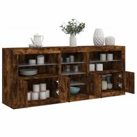 Dressoir met LED-verlichting 162x37x67 cm bruin eiken Dressoir met LED-verlichting 162x37x67 cm bruin eiken