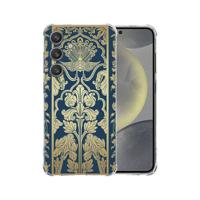 Samsung Galaxy S25 Hoesje - Beige Flowers TPU Antishock Samsung Galaxy S25 Hoesje - Beige Flowers TPU Antishock