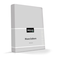 Kinder Hoeslaken Katoen Grijs Effen 40x90 Cm Gezien Op TV & Ademend & Zacht Fresh And Co Kids - Dekbed-Discounter.nl