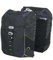 Dubbele fietstas Basil Miles 34 liter 13 x 26 x 35 cm (2x) - zwart / lime