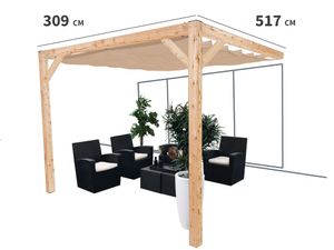 Pergola douglas wall 1 309x517, zand - Nesling