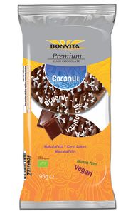 BonVita Premium Dark Chocolate Coconut Maiswafels