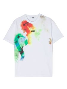 MSGM Kids t-shirt à imprimé graphique - Blanc